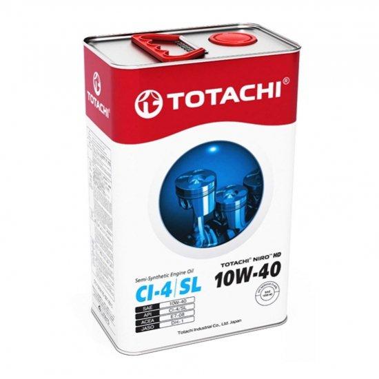 Моторное масло TOTACHI NIRO HD SEMI-SYNTHETIC 10W40 CI-4/SL 4л