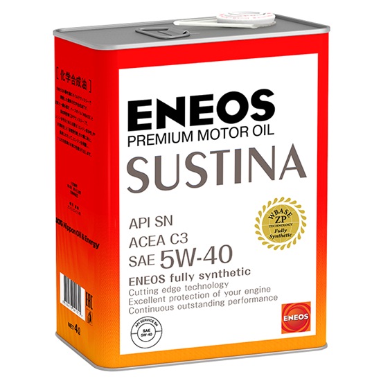 Моторное масло ENEOS SUSTINA SN 5W40 СИНТЕТИКА 4Л