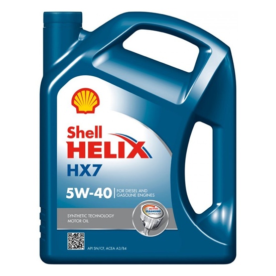 Моторное масло SHELL HELIX HX7 5W40 SN/A3/B4  П/С  4л