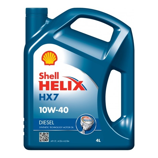 Моторное масло SHELL HELIX HX7 DIESEL 10W40  П/С 4л