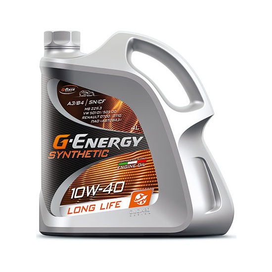 Моторное масло G-ENERGY Synthetic Long Life 10w40 SN/CF A3/B4  4л